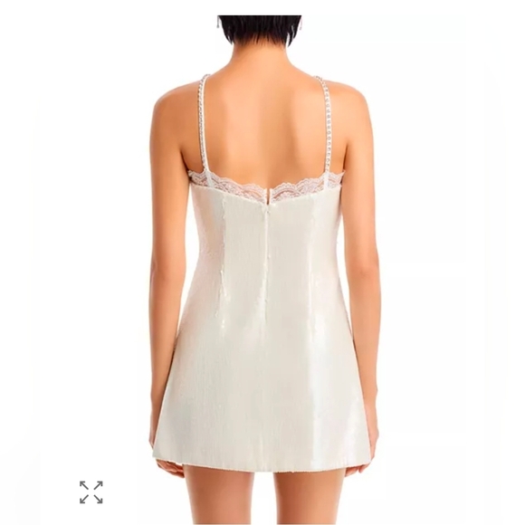 Self-Portrait Sequin Halter Mini Dress Size 8 Nwt - Picture 4 of 12